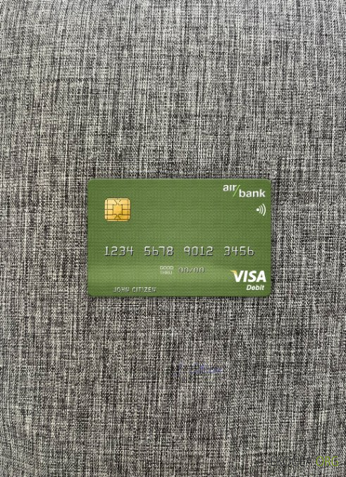 Photolook de la carte de débit visa de la Banque aérienne tchèque avant